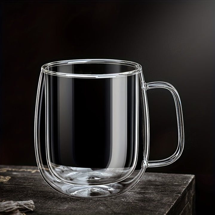 ThermoSip Double-Walled Glass Mug – Borosilicate Glass, Heat Resistant & Elegant | Kalsten