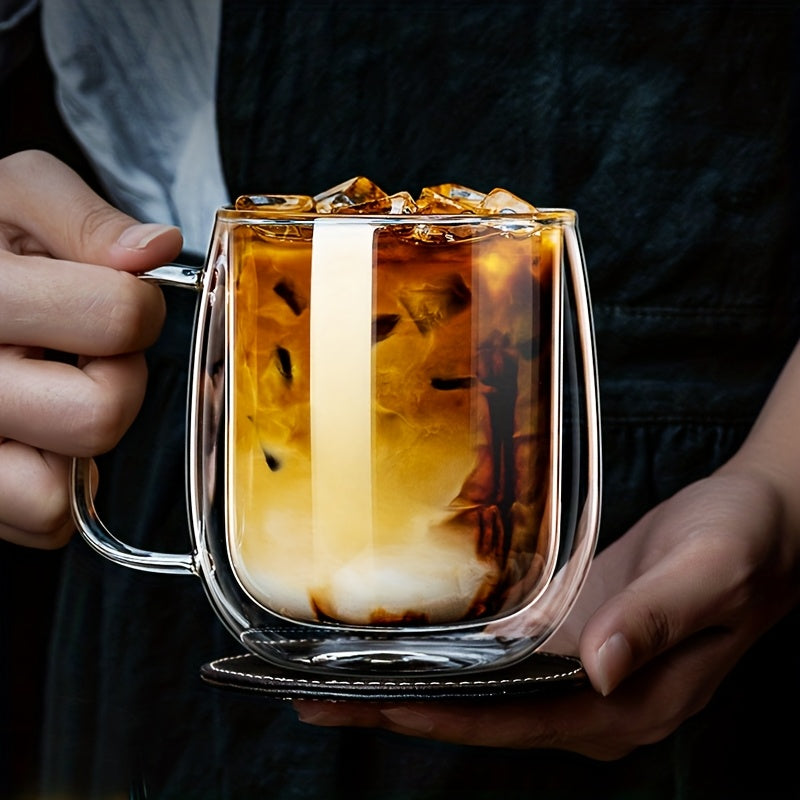 ThermoSip Double-Walled Glass Mug – Borosilicate Glass, Heat Resistant & Elegant | Kalsten