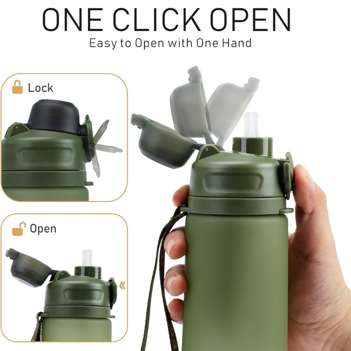 Kalsten | Collapsible 600 ml Silicone Water Bottle - Leakproof & BPA-free