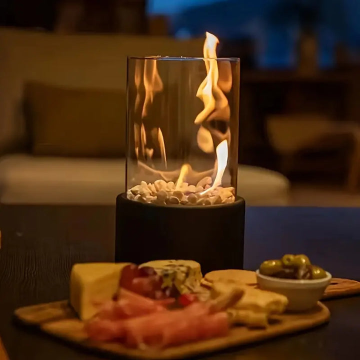 Tabletop Ethanol Fire Pit with Glass Guard