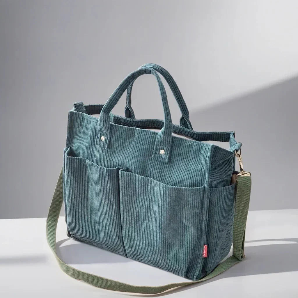 Cord Shoulder Bag Ladies Spacious and Sturdy for School and Work | Kalsten