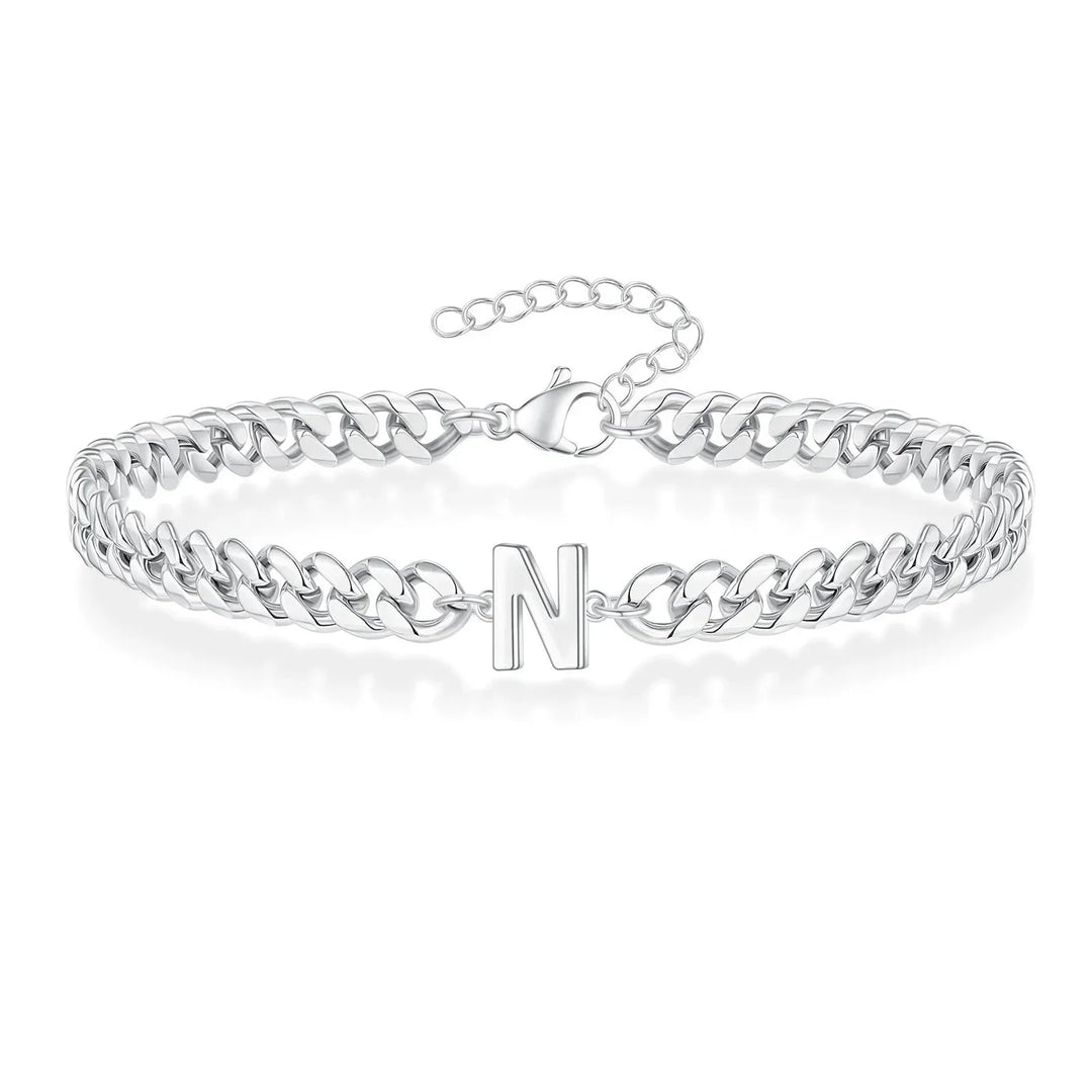 Kalsten | Couples Letter Initial Cuban Bracelet