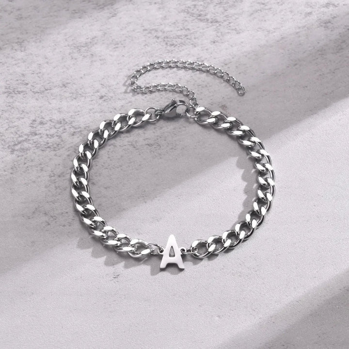 Kalsten | Couples Letter Initial Cuban Bracelet