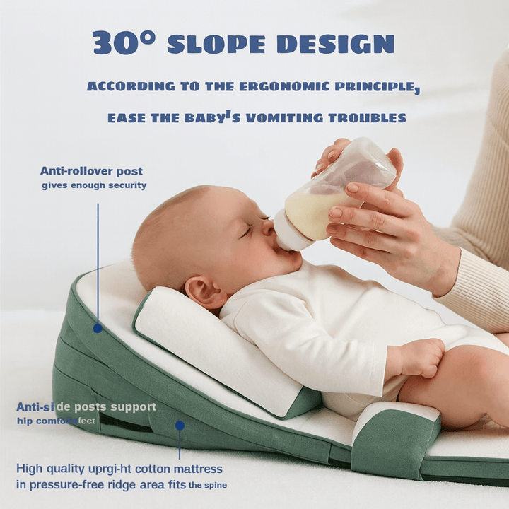 Kalsten | CozyCradle Pillow – Side Sleeper Support with Anti-Reflux Incline for Newborns