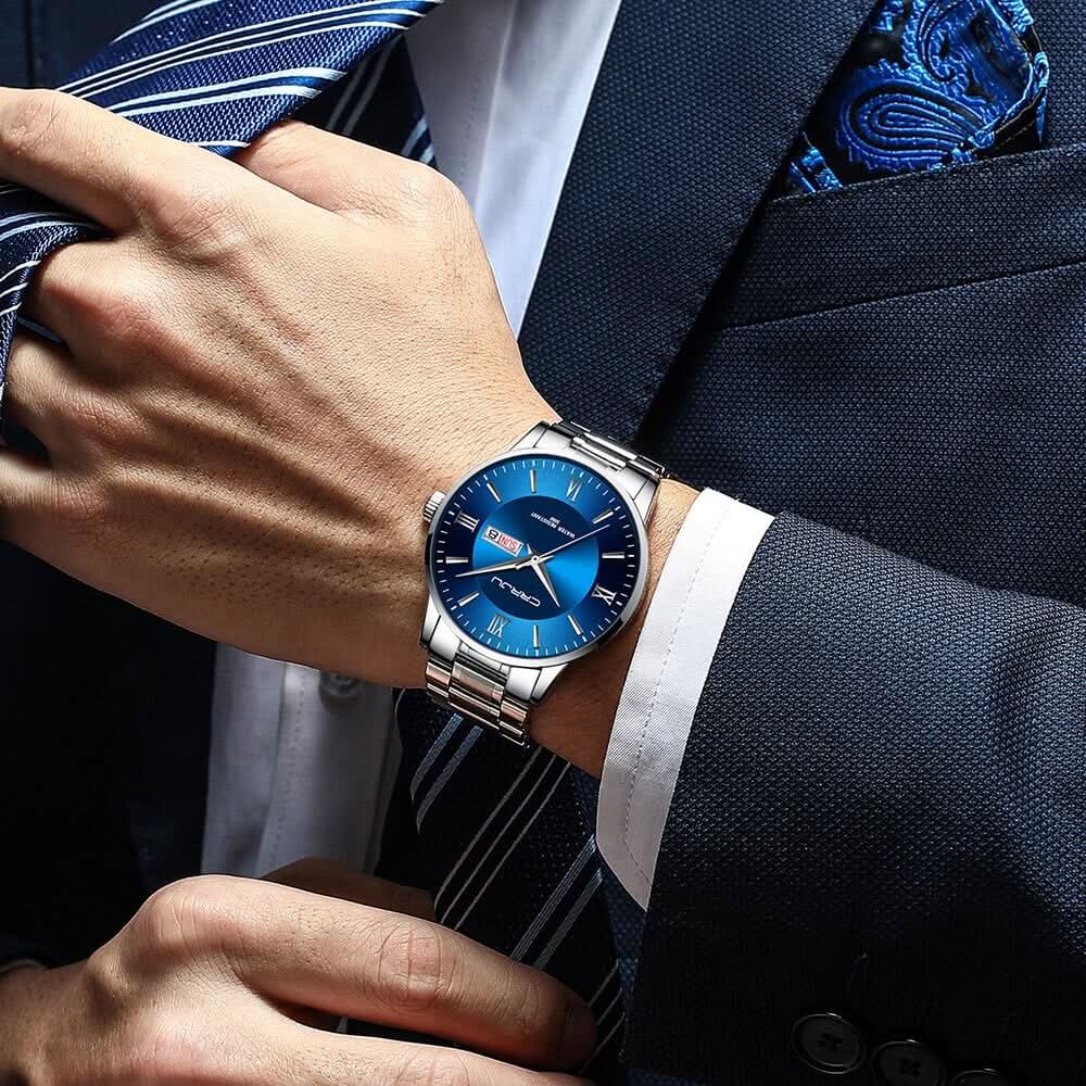 Kalsten | Men’s Stainless Steel Waterproof Sport Quartz Watch