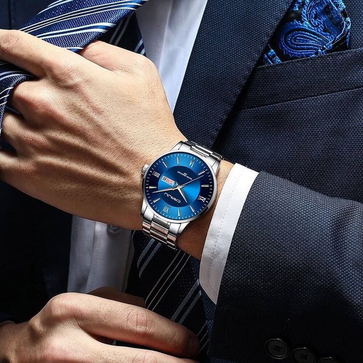 Kalsten | Men’s Stainless Steel Waterproof Sport Quartz Watch