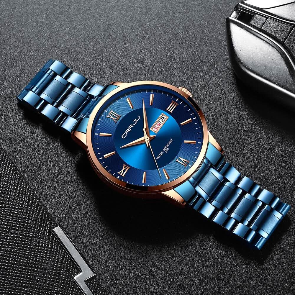 Kalsten | Men’s Stainless Steel Waterproof Sport Quartz Watch