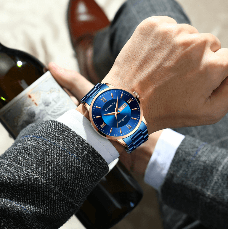 Kalsten | Men’s Stainless Steel Waterproof Sport Quartz Watch