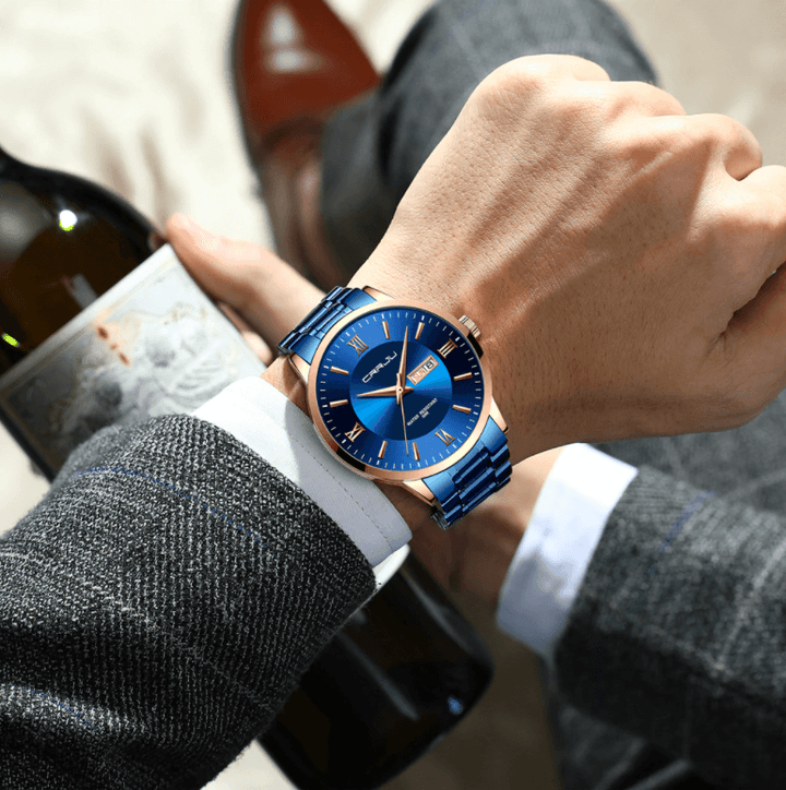 Kalsten | Men’s Stainless Steel Waterproof Sport Quartz Watch