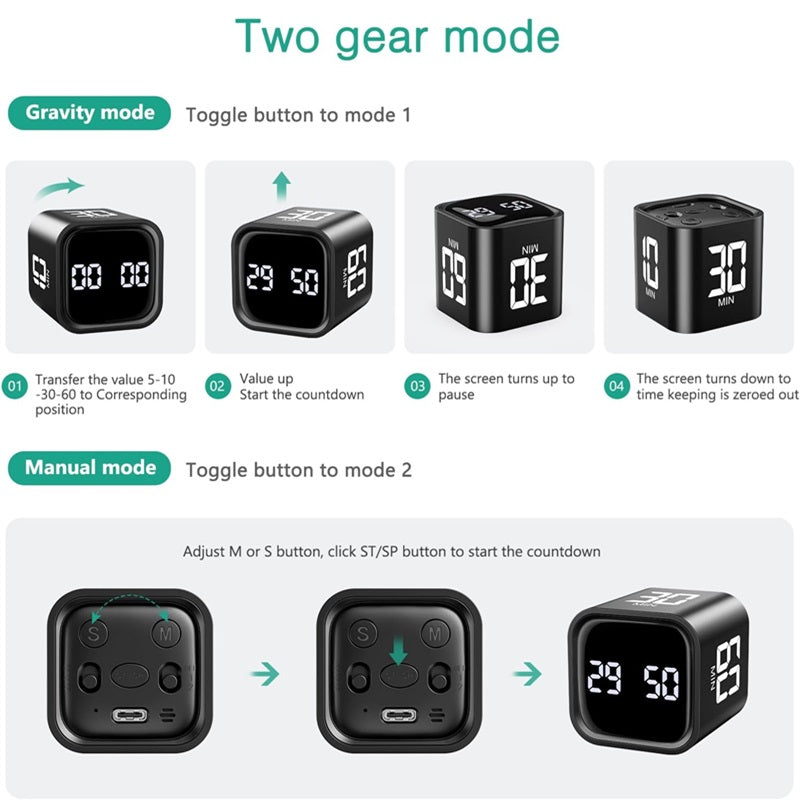Kalsten | Smart Cube Timer with Gravity Sensing and LED Display