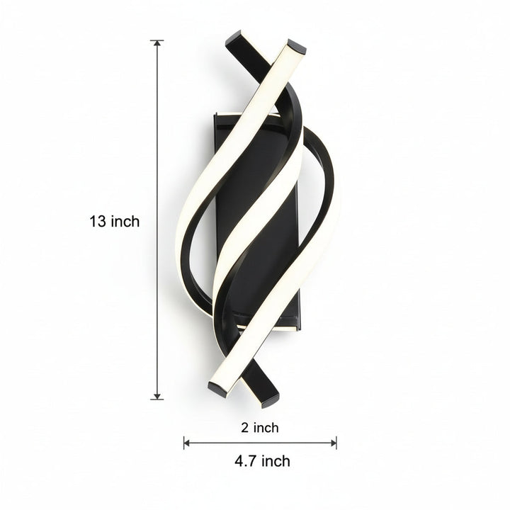 Spiral Wall Sconce Helix DNA Metal Acrylic 22W 33cm / 13in 3-Color Dimmable | Kalsten