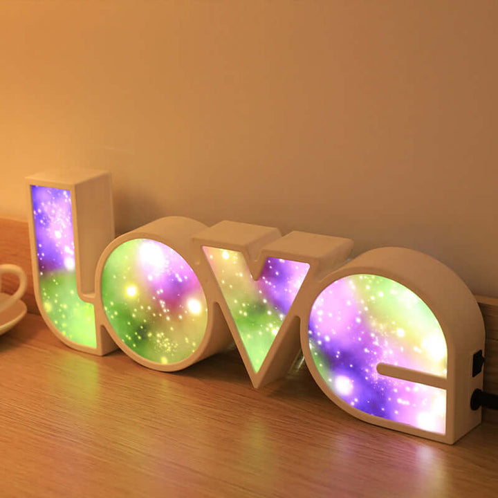 Valentines Day Decor LED LOVE Light Valentines Day Gift For Girlfriend Bithday Wedding Party Decoration Romantic Wedding Decor | Kalsten