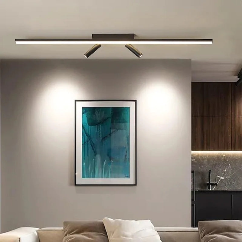 Ceiling Light Metal Linear 31.5 in Adjustable Spot Living Room Modern LED Fixture Minimalist Indoor Lighting | Kalsten