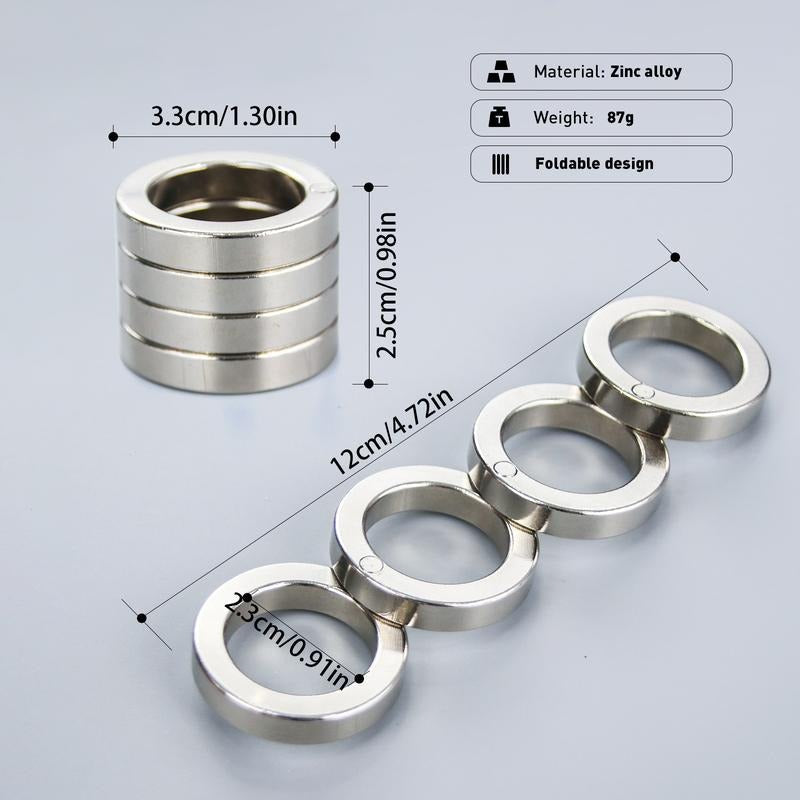 Noxord | Foldable Four-Ring Titanium Steel Fidget Toy