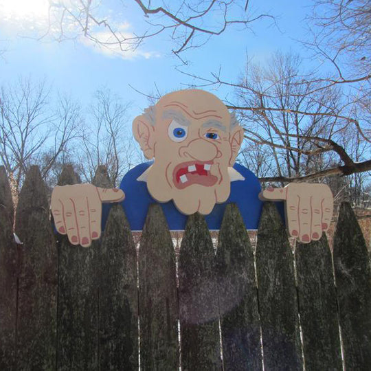 Kalsten | Fence Decoration Nosy Old Man and Lady Garden Yard Art