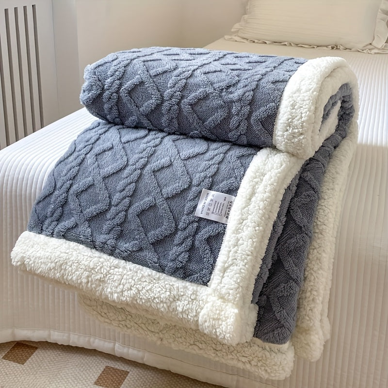 Stylish Reversible Fleece Blanket for Ultimate Comfort and Warmth Kalsten