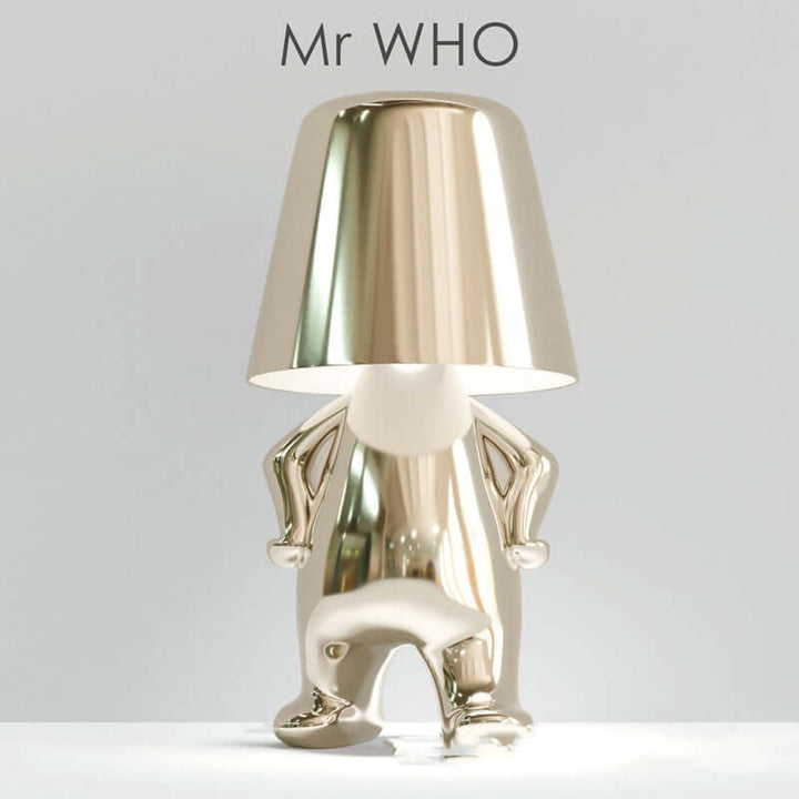 Golden Brothers Small Gold Statue Table Lamp Decoration Ornaments Night Lamp | Kalsten