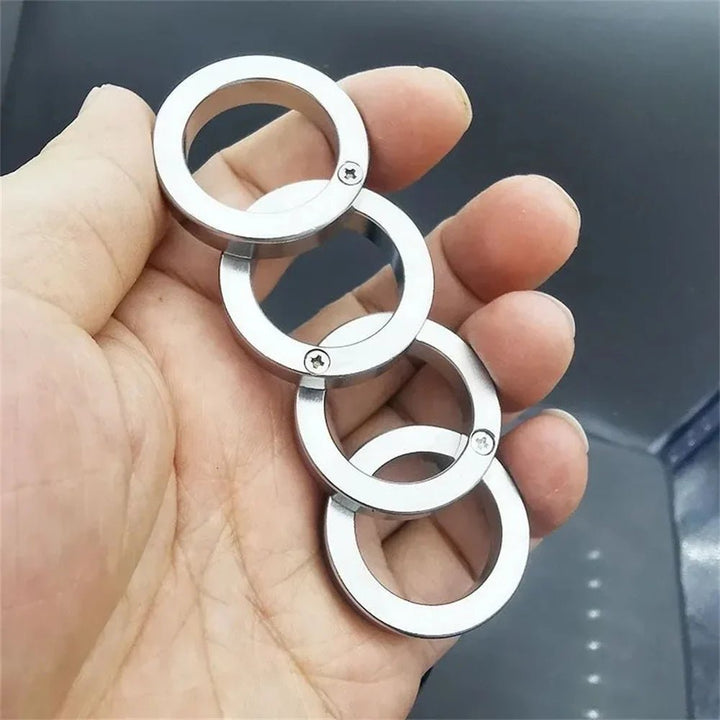 Kalsten | DEFENDRING – Tactical Foldable Self-Defense Ring with Rotatable Stainless Steel Design