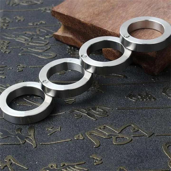 Kalsten | DEFENDRING – Tactical Foldable Self-Defense Ring with Rotatable Stainless Steel Design