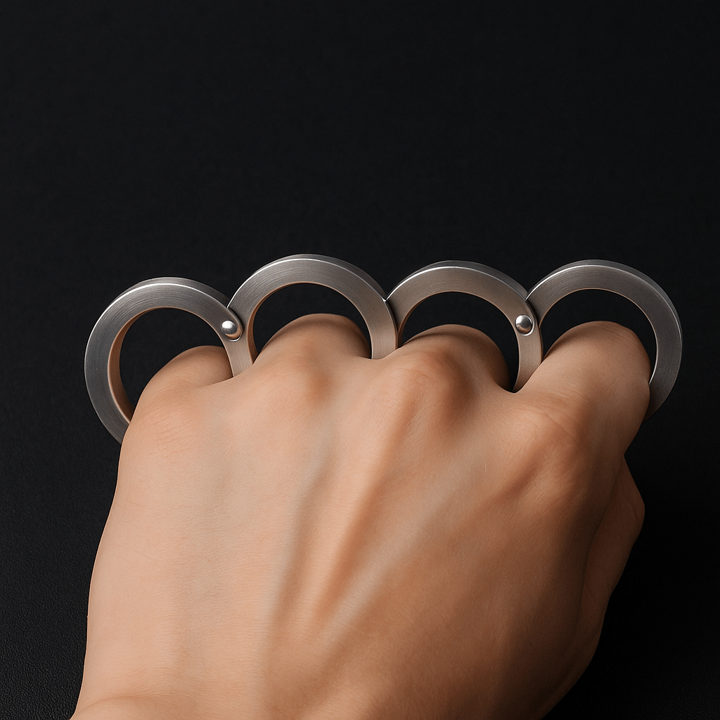 Kalsten | DEFENDRING – Tactical Foldable Self-Defense Ring with Rotatable Stainless Steel Design