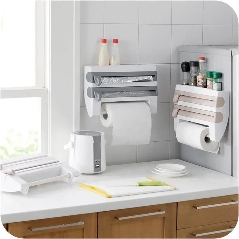 WrapHub - Practical Dispenser - Cling Film and Kitchen Paper - Space Saving | Kalsten