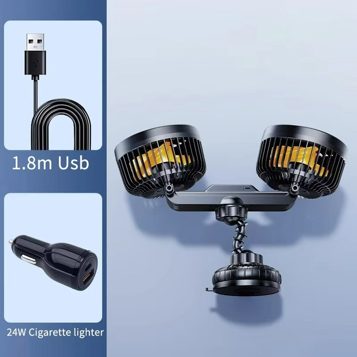 Kalsten | AeroBreeze Car Fan | Wireless fan with 4000 mAh battery and 3 fan speeds