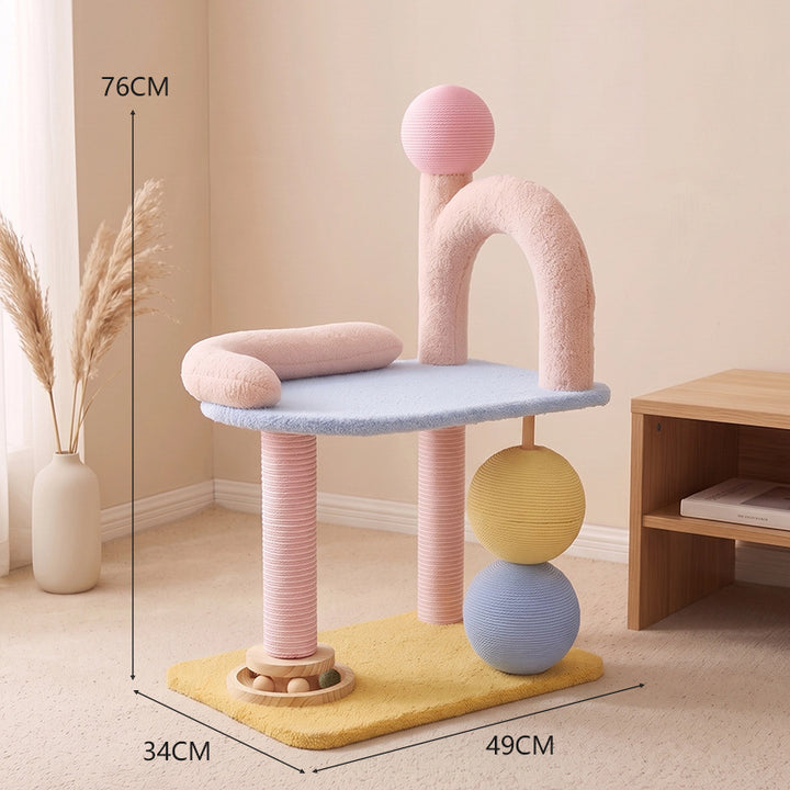 Sisal scratching barrel for cats