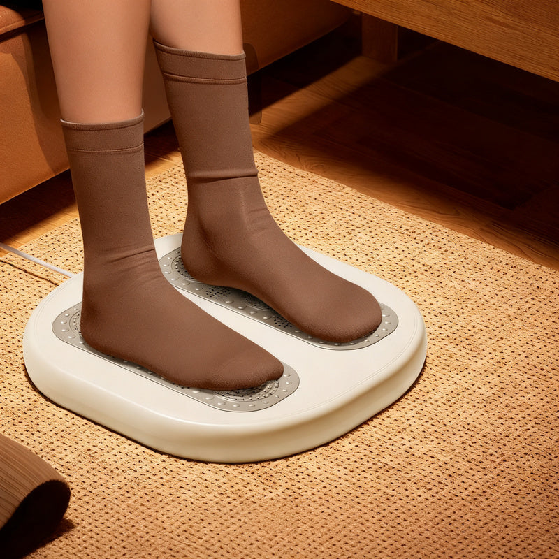 Electric foot warming mat with massage