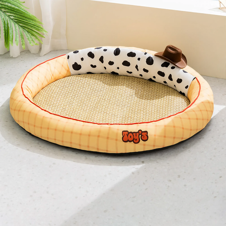 Breathable pet mat made of rattan, summer