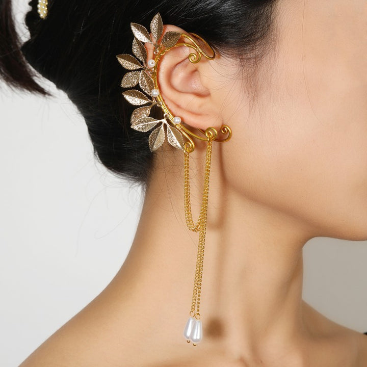 Ear clip without ear hole, handwoven