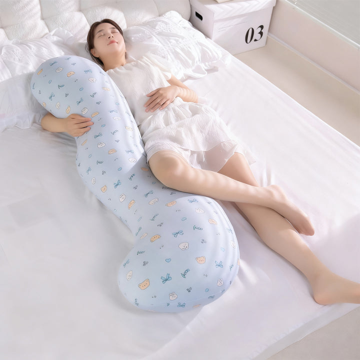 Side sleeper pillow made of cotton, 115 × 48 cm