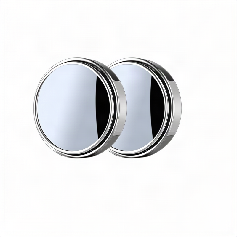 Vehicle blind mirror for gluing or suction