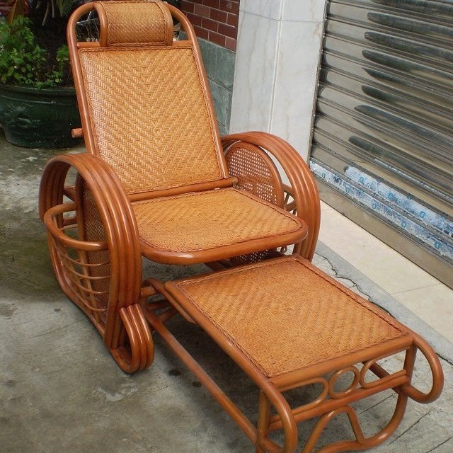 Rattan rocking chair, country style