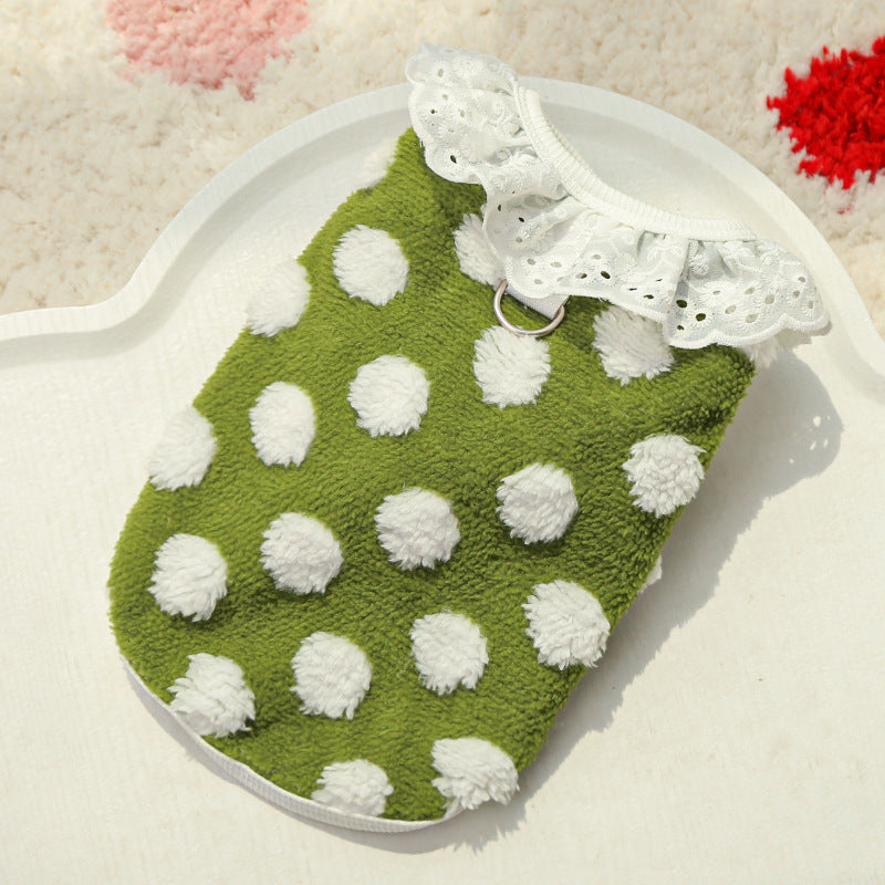 Dog vest with floral pattern, princess style