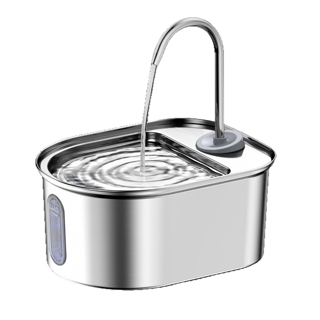 Stainless Steel Cat Fountain, 2.8 L, USB, with Filtration