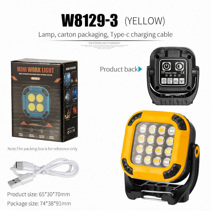 Mini camping lamp with LED and keychain