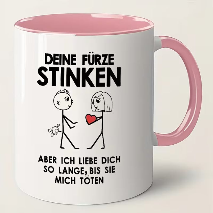 Ceramic mug with design, 301–400 ml