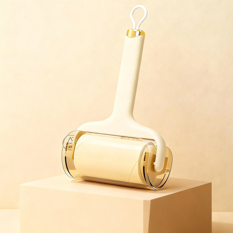 Lint roller with replacement rolls, foldable