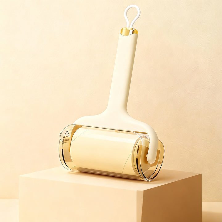 Lint roller with replacement rolls, foldable