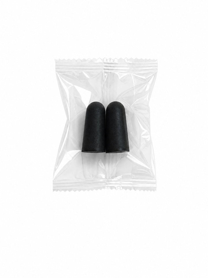 Foam ear plugs, spherical shape, 25×12 mm