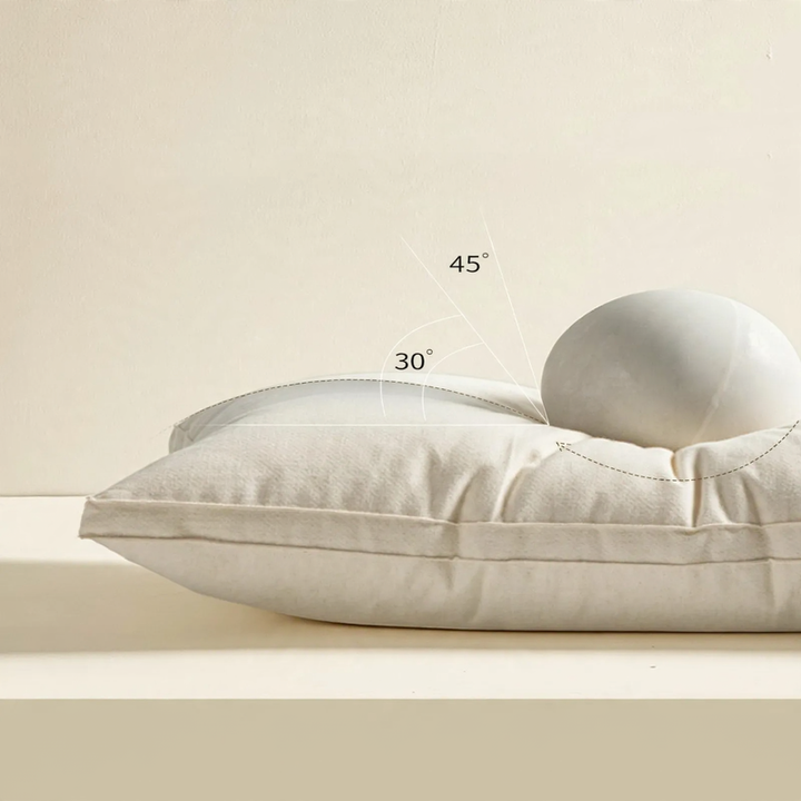 Cotton neck support pillow, rectangular, medium height