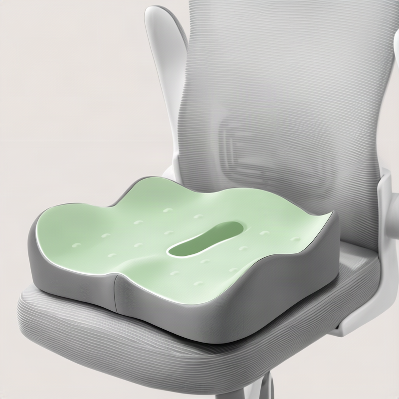 Heated seat cushion made of high-quality loden cream