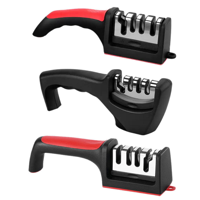 Knife sharpener with removable sharpening stone