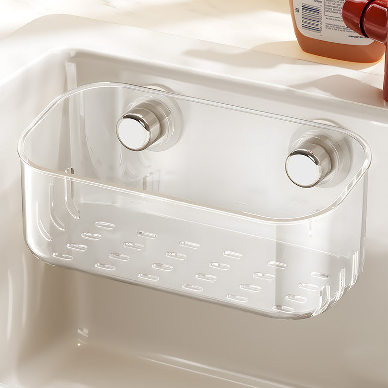 Suction Cup Sink Shelf, transparent, multi-tiered