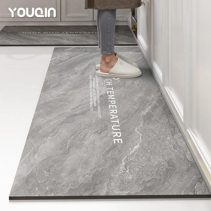 Diatomaceous earth kitchen mat, non-slip and oil-repellent