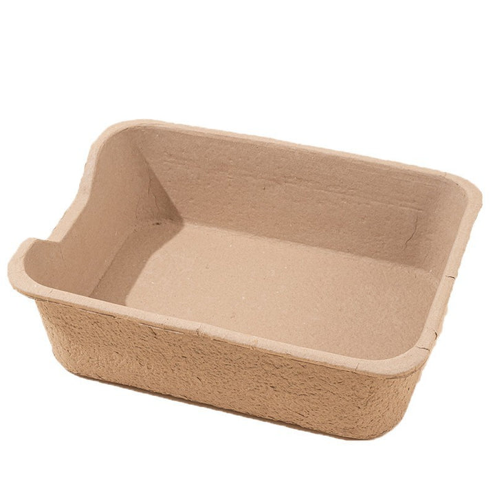 Disposable cat litter box made of cardboard