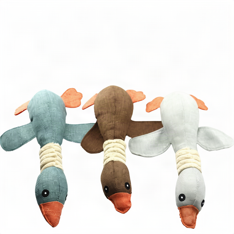 Plush dog toy with squeaker