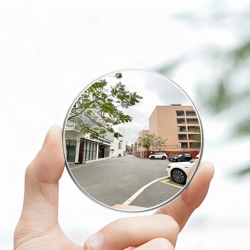 Vehicle blind mirror for gluing or suction