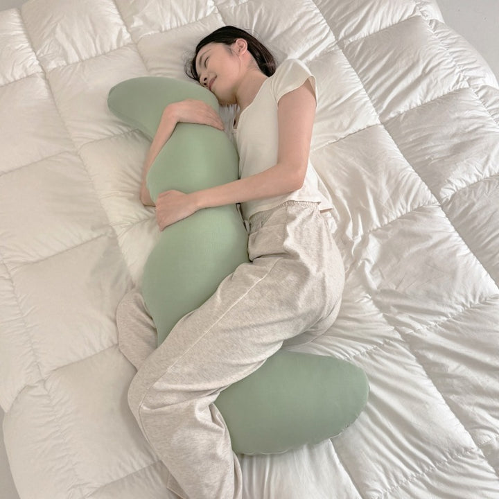 Side sleeper pillow made of cotton, 115 × 48 cm