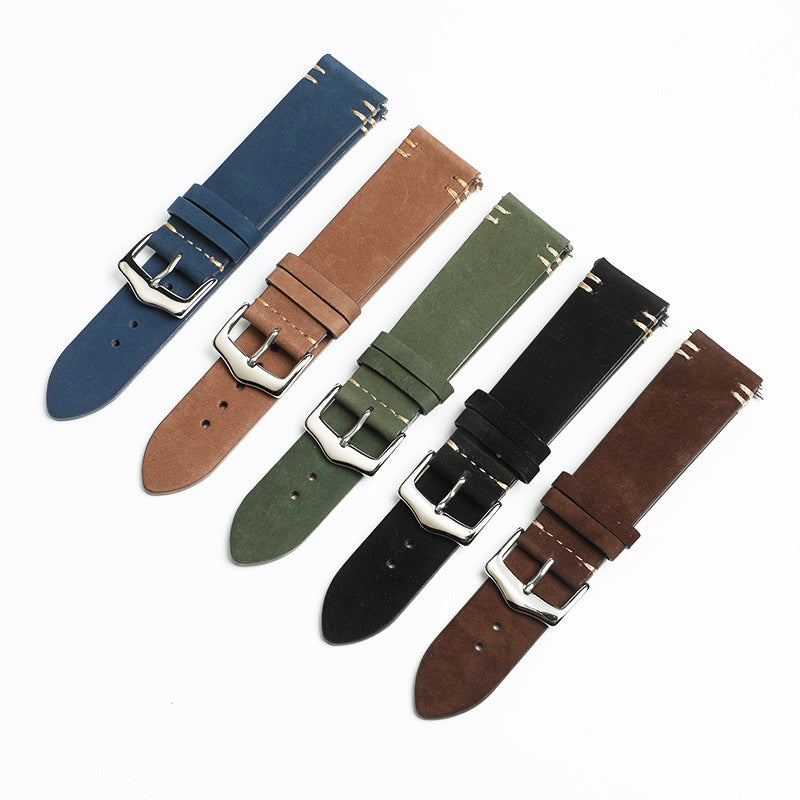 Watch band made of vintage leather